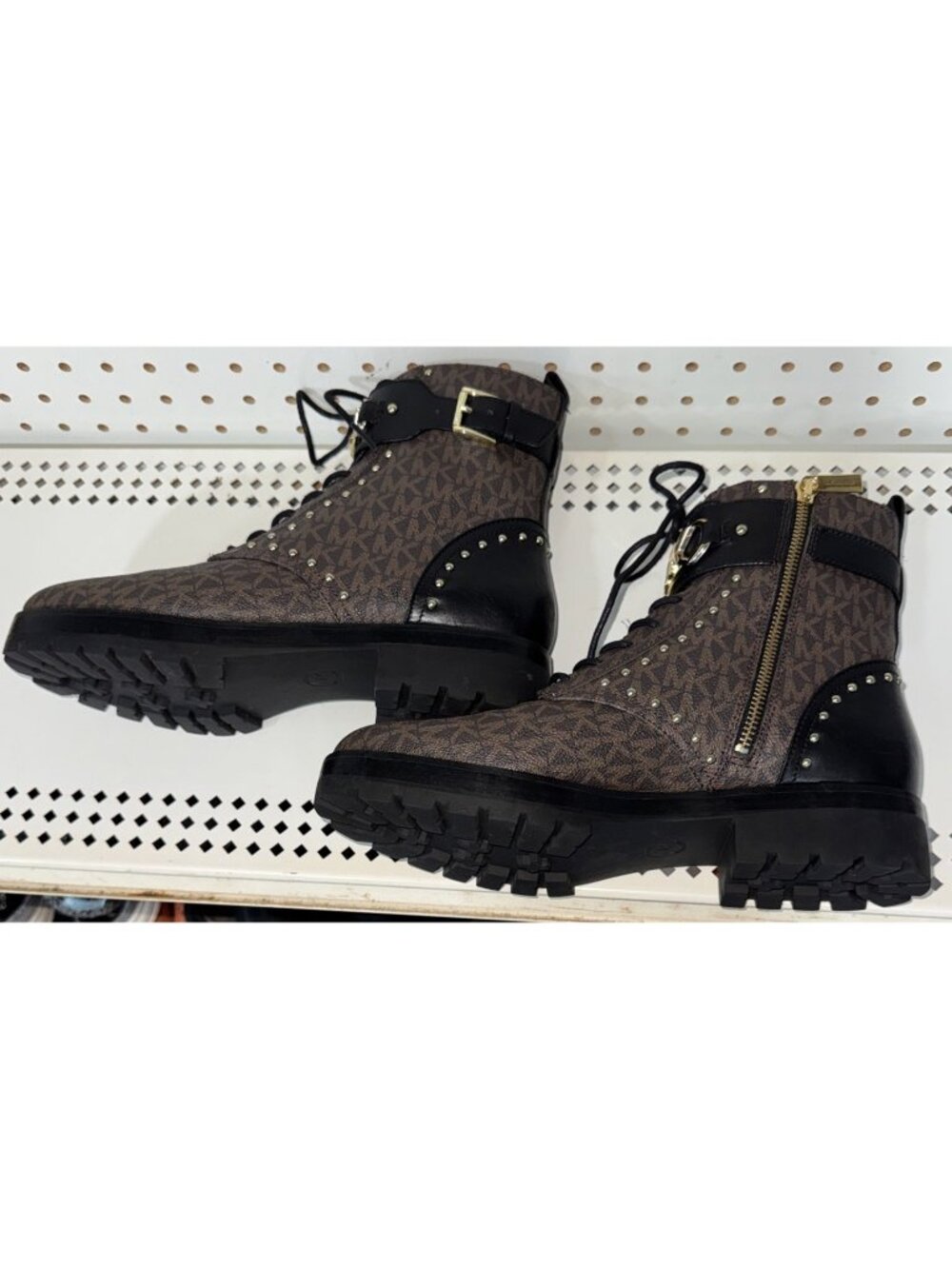 Michael Kors Kincaid Womens Leather Lace Up Fashion Boots Booties Size 9 Brown - Picture 6 of 9